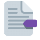 Emoji de um documento, representando requerimentos e recursos administrativos.