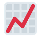 Emoji de gráfico representando o serviço de planejamento previdenciário.