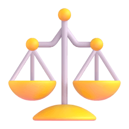 Uma balança em formato emoji.